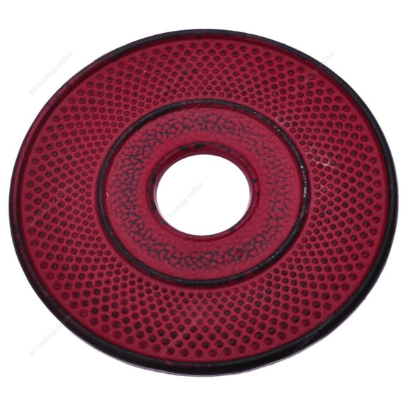 New Star International T7020RD Cast Iron Trivet Hobnail Design, 5-Inch, Red