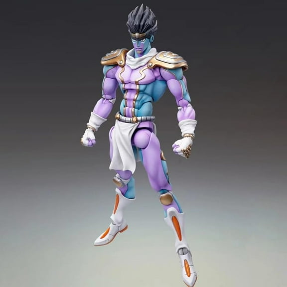 New Star Platinum Figure Statue 25cm/9.8inch PVC Character Movable Figurine Cosplay Action Figures Model Collectible Anime Fans Gift (Blue)