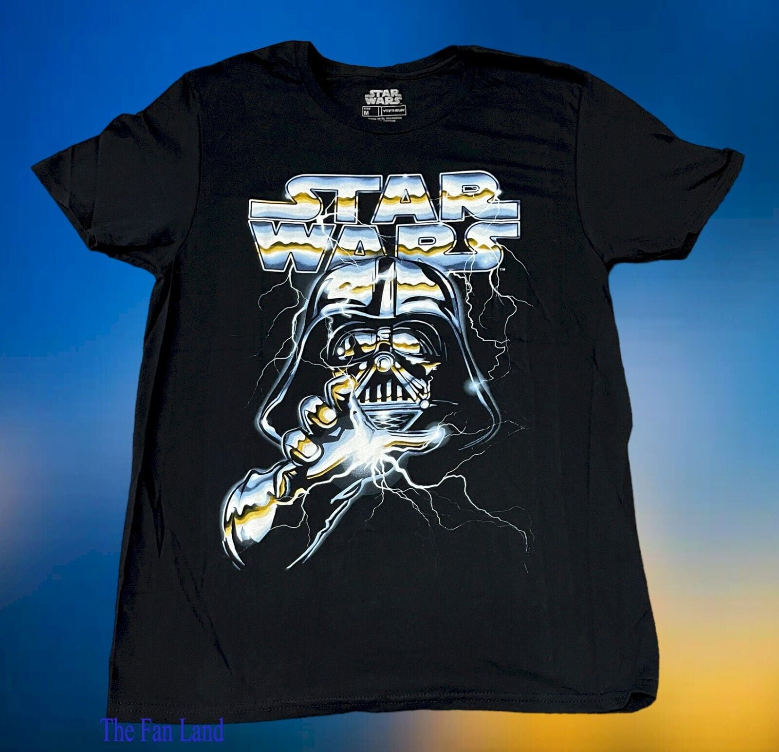 New Star Wars Darth Vader Lightning Mens Vintage TShirt