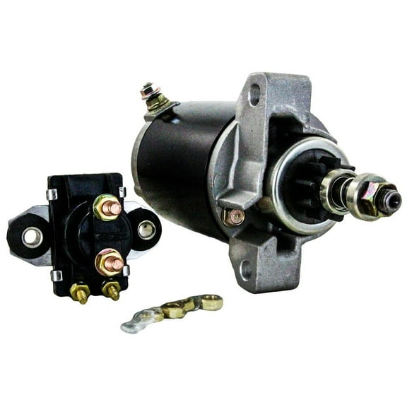 New Starter Motor And Solenoid Compatible With Yamaha Mariner Marine 4Stroke 25E EH EL ELH ELPT BF 1999 2000 2001 2002 2003 2004 2005 By Part Numbers 50859169T 67C8180000 67C8180001