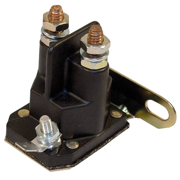 12V Starter Solenoid Compatible with 1990 MTD Cub Cadet Troy-Bilt Bolens Huskee Craftsman Murray Toro Snapper Riding Lawn Mower Tractor 3-Pole 90-Degree 725-1426A 1751569 6120-430