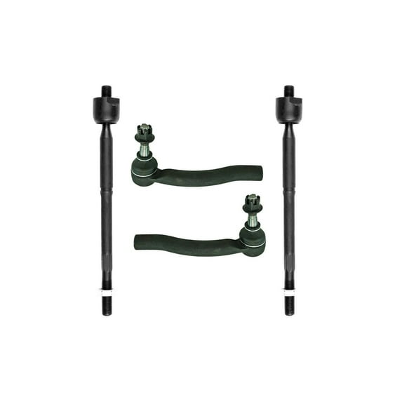 New Steering Kit 4 Pcs Front Inner & Outer Tie Rod Ends Passenger Driver Fits select: 2004-2009 TOYOTA PRIUS
