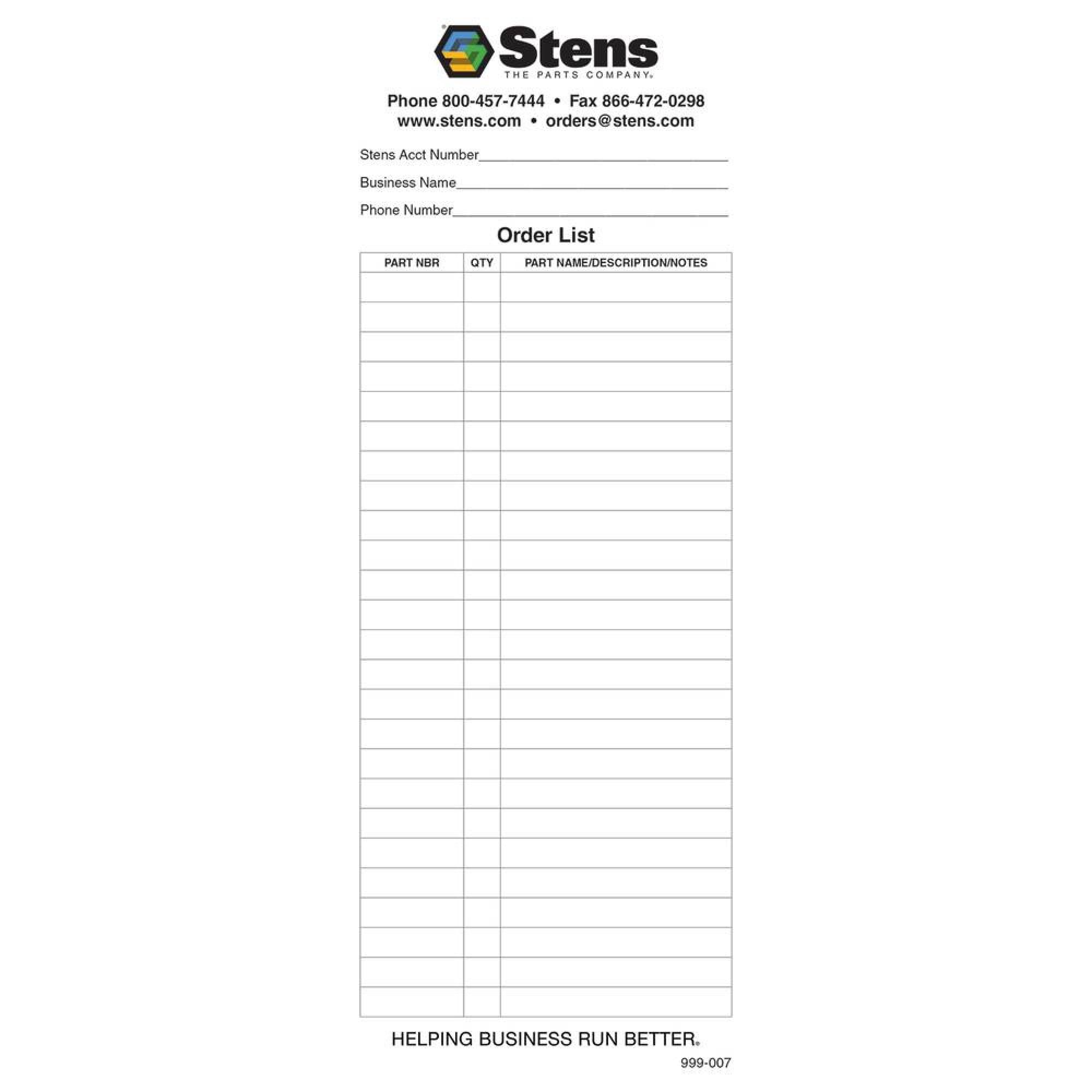 New Stens 999 007 Order Blanks Walmart New stens 999 007 order blanks walmart
