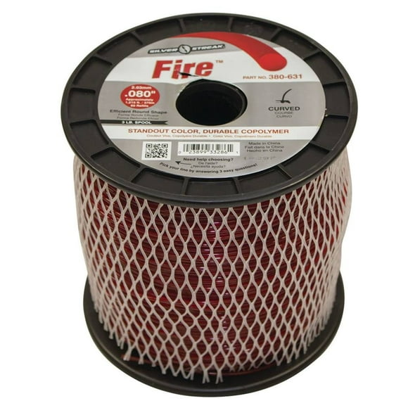 New Stens Silver Streak Fire Trimmer Line for .080 3 lb. Spool, 380-631