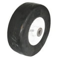 thumbnail interactive-video image 1 of RUSSO Flat Free Solid Tire – 9x3.50-4 Front Caster Wheel For John Deere AM115510 1 of 4