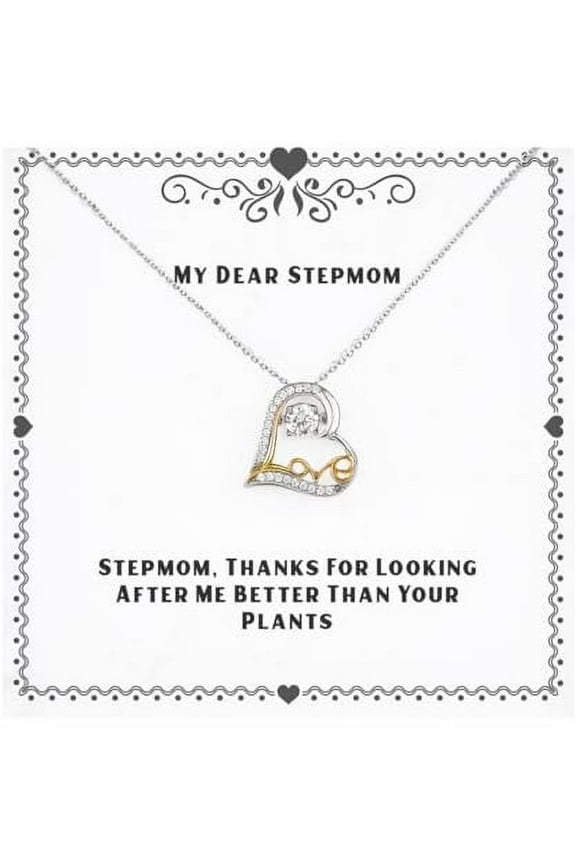 New Stepmom Love Dancing Necklace, Stepmom, Thanks For Looking After Me, Present For Mom, Special Gifts From Son Daughter, Unique stepmom gifts, Stepmom gift ideas, Gifts for stepmothers, Unique gifts