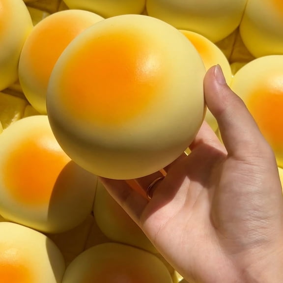 New! Sticky Bread Slow Rising Squishy, Silky Smooth Realistic Toast Shaped Slow Rise Squishies, Round Bread Squishy Food Squishies for Adults: Stress Relief & Sensory Fidget Toy