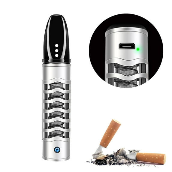 New! in Stock! Dusknt Anti-Ash Cover Silver, Car Usb Charging Ashtray Lazy Holder Does Not Drop the Ash Ashtray Filter Holder with Usb Tungsten Coil Ashtray