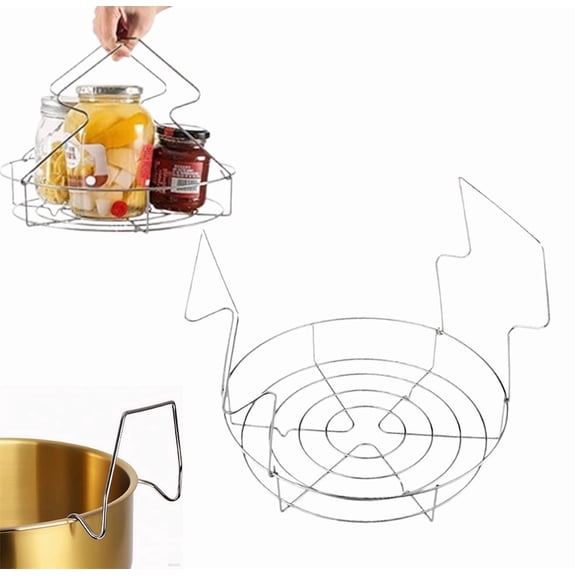 New Stove Top Steamer for Reheating Food, 2026 Steam Tray Food Reheating Pan, Multi-purpose Steaming Rack for Pot, Stainless Steel Kitchen Cooking Steamer Pots