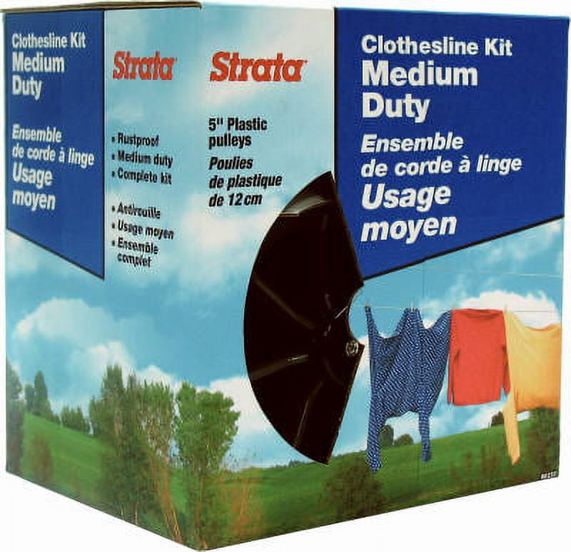 New Strata Medium Duty Clothesline Kit 150' Medium Strength Clothesline