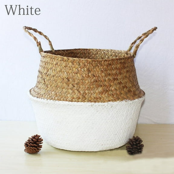 New Straw Weaving Flower Plant Pot Basket Grass Planter Basket Indoor Outdoor Flower Pot Plant Containers Dirty Basket