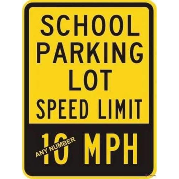 New Street Metal Tin Sign Road School Parking Lot Speed Limit [add Own, Vintage-Style Notice Sign Street Sign Indoor and Outdoor Road Decoration Safety Notice tin Signs Prompt Signs 8x12 inch