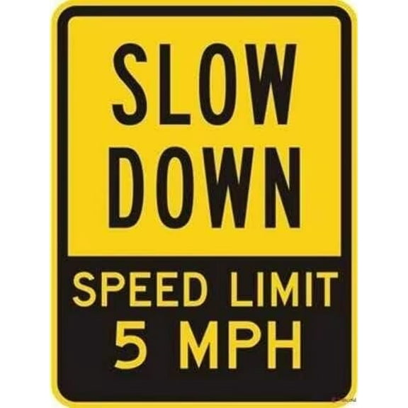 New Street Sign Metal Tin Sign/Slow Down Speed Limit [add Own Limit] Mph, Heavy-Duty Street Sign|Outdoor Safety Decorative Signal Sign 8x12 Inch