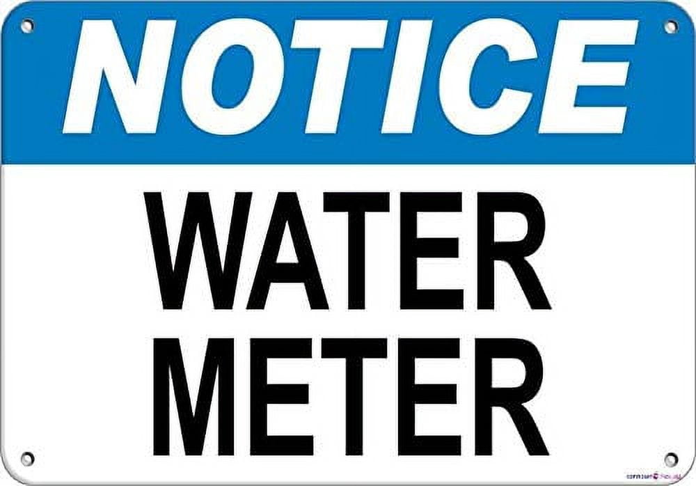 Water Testing Notification Labels New Street Sign Warning Notice Water Meter Hazard Hazard Labels Sign ...