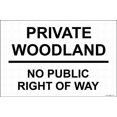 thumbnail image 1 of New Street Sign Warning Plaque Wall Decor Private Woodland No Public Right of Way Sign Courtyard Decoration Office Sign Outdoor & Indoor Safety Aluminum Sign 8 X 12 Inch, 1 of 6
