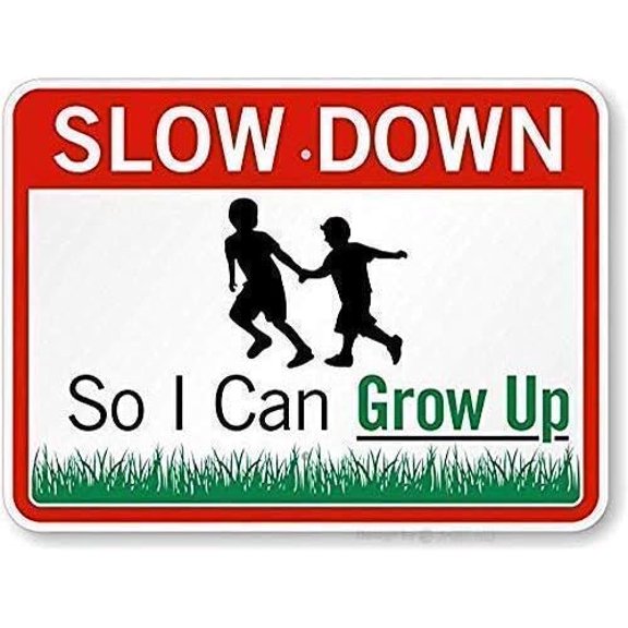 New Street Sign Warning Plaque Wall Decor So I Can Grow Up for Fleet Vehicles and Other Company Vehicles Sign Office Sign 8 X 12 Inch