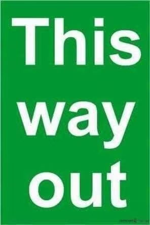 New Street Sign Warning Plaque Wall Decor This Way Out Sign Courtyard ...