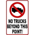 thumbnail image 1 of New Street Sign Warning Plaque Wall Decor No Trucks Beyond This Point Keep Large Vehicles Out of Community Sign Courtyard Decoration Office Sign Outdoor & Indoor Safety Aluminum Sign 8 X 12 Inch, 1 of 5