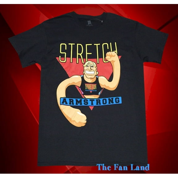 New Stretch Armstrong 1976 Mens Black Vintage T-Shirt
