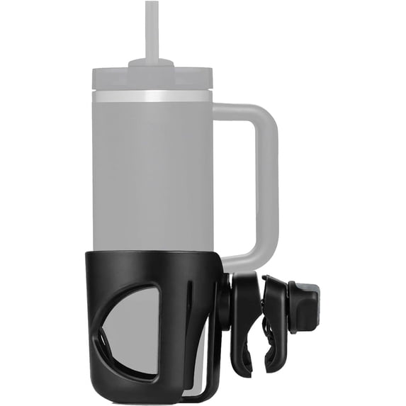 New Stroller Cup Holder Compatible With Stanley Quencher H2.0 (30 & 40 Oz. Models), Also Applicable on Stanley IceFlow (20 & 30 Oz. Models) - Black