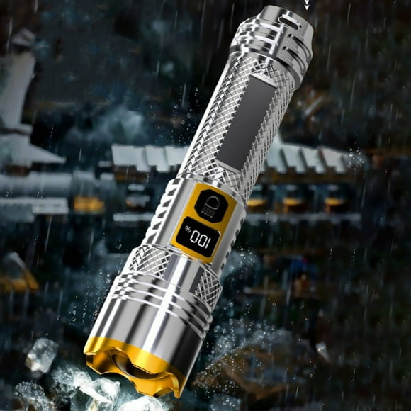New Strong Light Super Bright Home Charging Outdoor Portable Long Range Flashlight Eight Eyed Flashlight
