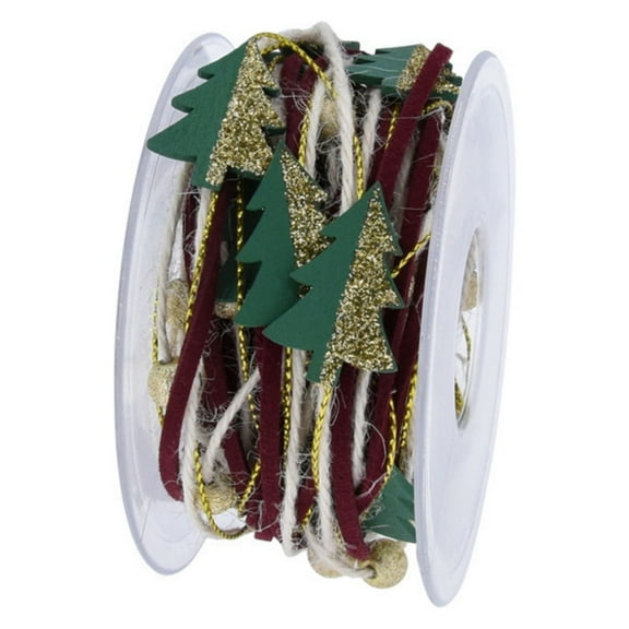 New Style 5m Fine Linen Christmas Ribbon Christmas Tree Ribbon Christmas Decoration Ribbon