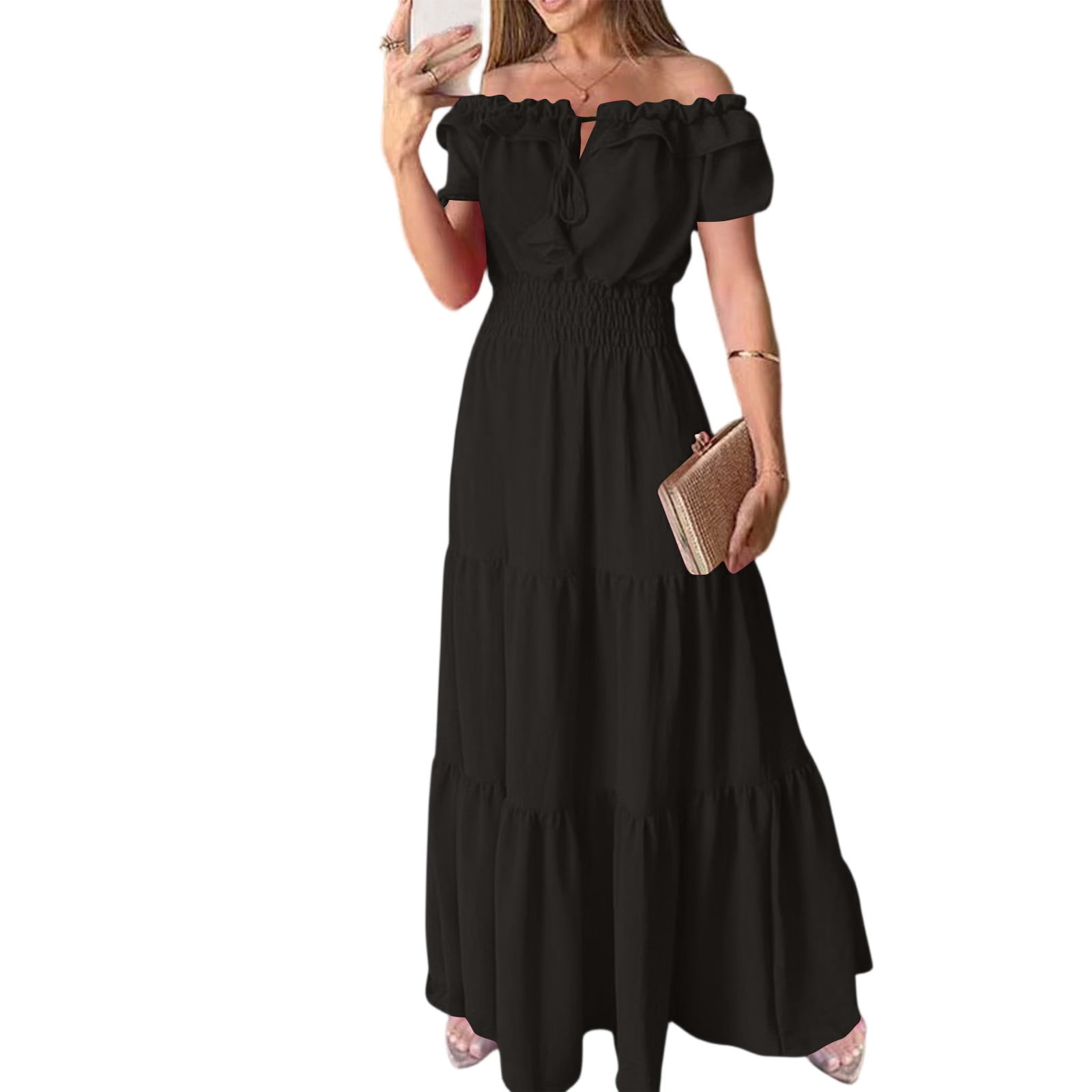 new look casual dresses Style Party Dress Mini Vacation Fit Comfy Work Clothes Daily Fashion Midi Dress for Women Chic Flowers Mini Women's Clothes Vestidos Para Mujer Color:#15-Lavender Pink USAMM - Army Male lace floral gown Ladies dresses