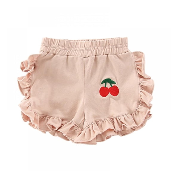 New Style Girls Loose Pants Summer Cool Candy Color Casual Beach Pants Elastic Waist Shorts Cute,0-5T