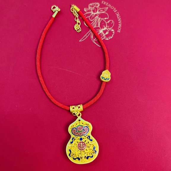 New Style Gold Store Same Style Pet Collar Fu Character Xiangyun Butterfly Abacus Pendant Cat Dog Accessories Puppy Necklace Jewelry