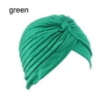 thumbnail image 1 of New Style Hair Loss Head Cover Hat Muslim Hat Chemo Cap Ladies Head Wrap Stretchy Turban GREEN, 1 of 8