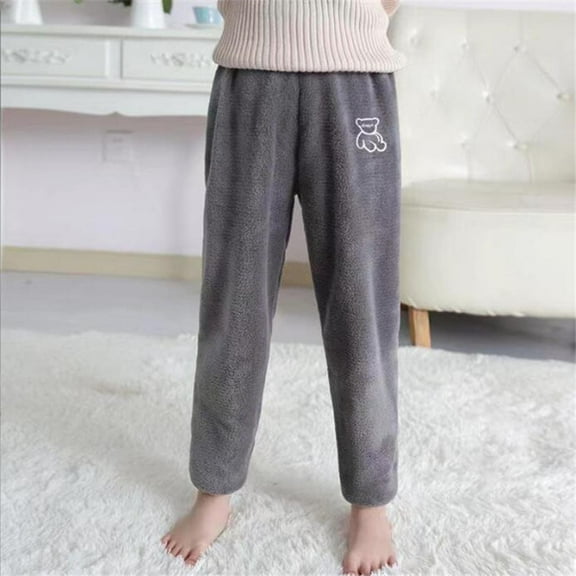 New Style Jeans for Girls Cute Solid Full Length Pants Wide-Leg Trousers for Boys with Pocket Breathable Boys Pants Size 10-12