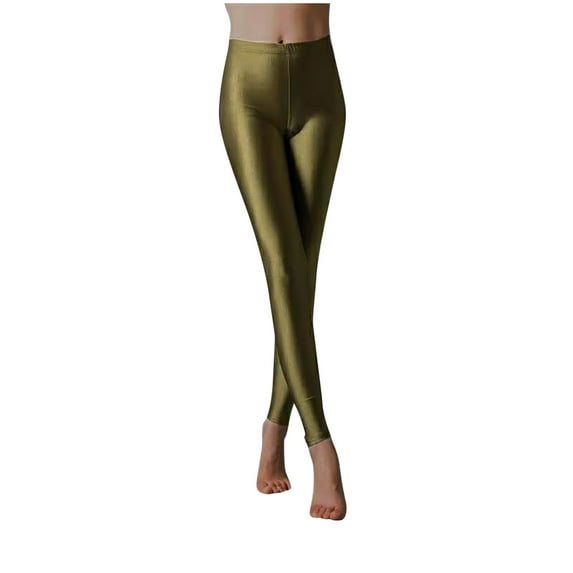 New Style Leggings for Women Ladies Wear Slim Sports Casual Leggings and Trousers with Solid Color Glossy Cloth. Lightweight Plus Size Workout Bottoms
