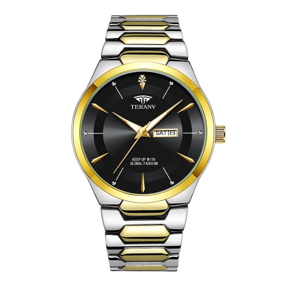 New-Style Men's Luxury Business Quartz Watch - Water-Resistant, Luminous with Calendar Function