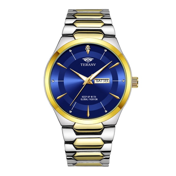 New-Style Men's Luxury Business Quartz Watch - Water-Resistant, Luminous with Calendar Function