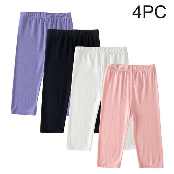 New Style Pants for Girls Girl 4Pc Cropped Pants Summer Thin Children'S Clothing Leggings for Girl Baby Pants Childrens Cropped Pants Girls Jeans Size 10