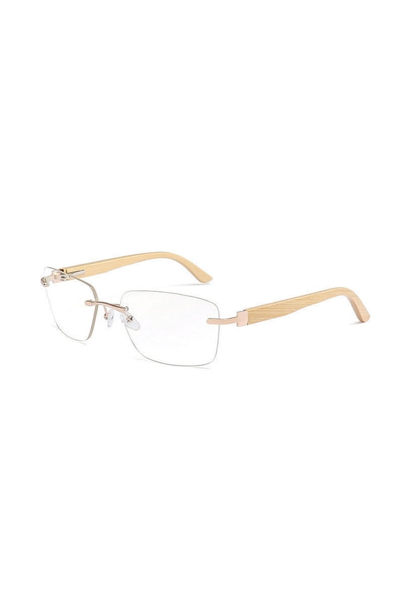 New Style Square Frameless Sunglasses with Spring Hinges and UV400 Protection for Enhanced Visual Clarity