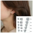 thumbnail image 1 of New Style Zircon Diamond Bone Stud Earrings Multiple Sizes Gifts for Women, 1 of 4