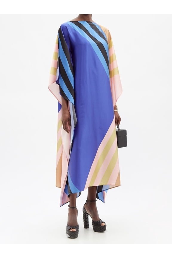 New Stylish Printed Designer Wedding Party Beah Wear Kaftan for Women