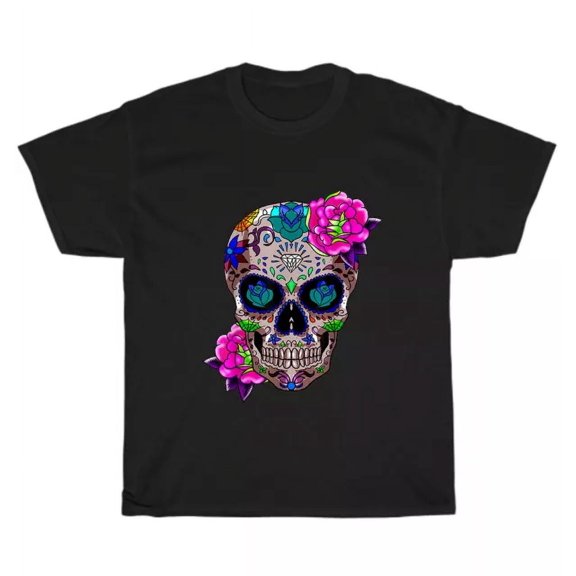 New Sugar Skull Cool Bone Head Skulls Fans Love Skeleton T-Shirt Gift, Unisex T-Shirt