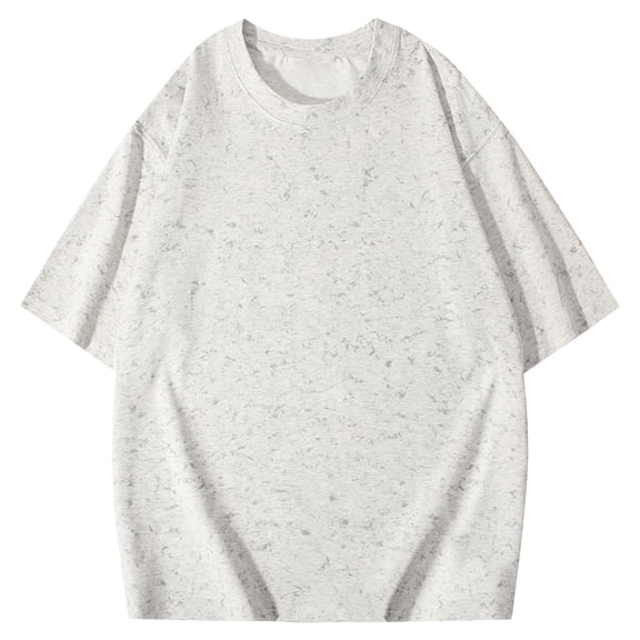 New Summer Arrivals YLSDY Men Short Sleeve Crewneck T-Shirts Vintage Graphic Tee Shirts Summer Casual Loose Fit Streetwear Baggy Washed Tops Gray M