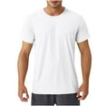 thumbnail image 1 of New Summer Arrivals YLSDY Men's Short Sleeve UPF 50+ T-Shirt Quick Dry Rash Guard Athletic Running Swim Top Tee Performance Water Shirts White XL, 1 of 8