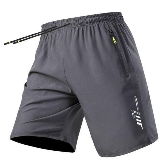 New Summer Arrivals YLSDY Mens Athletic Shorts Quick Dry Lightweight Summer Shorts Cozy Training Running Jogger Activewear with Zipper Pockets Gray M