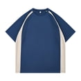 thumbnail image 1 of New Summer Arrivals YLSDY Mens Crew Neck Tops Short Sleeve UPF 50+ Swim Shirt Rash Guard Sun Shirts Big & Tall Lightweight Baseball Jersey Light Blue XXL, 1 of 5