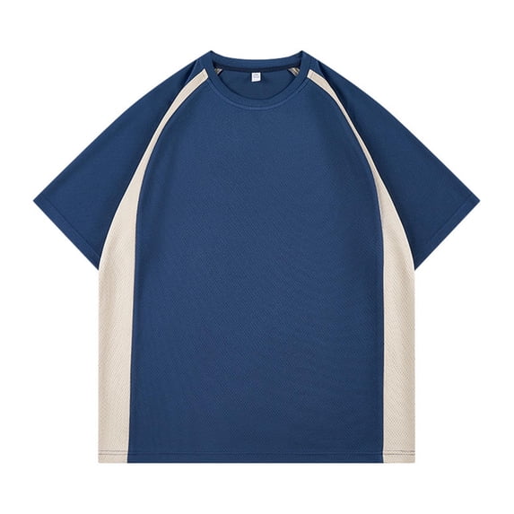 New Summer Arrivals YLSDY Mens Crew Neck Tops Short Sleeve UPF 50+ Swim Shirt Rash Guard Sun Shirts Big & Tall Lightweight Baseball Jersey Light Blue XXL