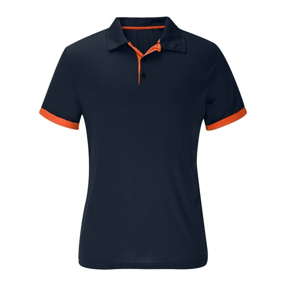 New Summer Arrivals YLSDY Mens Golf Shirts Short Sleeve Henley Tee Summer Button Up Stretch Casual Fashion T-Shirt Work Business Outdoor Top Navy XXL