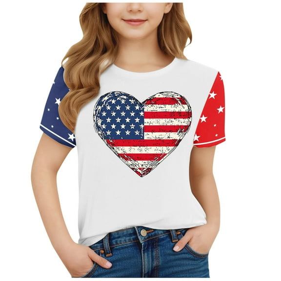 New Summer Graphic Tees Kids Casual Boys and Girls Short Sleeve Tops Crewneck Print Blouses & Shirts Skin-Friendly Unisex Girls Short Sleeve Tops