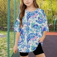 thumbnail image 1 of New Summer Graphic Tees Kids Leisure Boys and Girls Short Sleeve Tops Crewneck Print Blouses & Shirts Lightweight Unisex Girls Short Sleeve Tops, 1 of 8