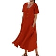 thumbnail image 1 of New Summer Plus Size Maxi Dresses for Womens 2024 Fashion Solid Color Casual Sleeveless Round Neck Pocket Dress Beach Casual Maxi Sundress Save to 65% off!, 1 of 5