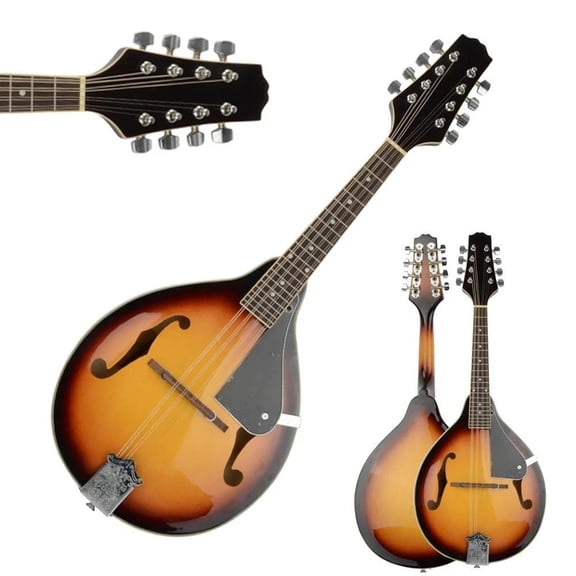 New Sunset 8 Strings Elegant Cambered Wood Acoustic Mandolin Folk World