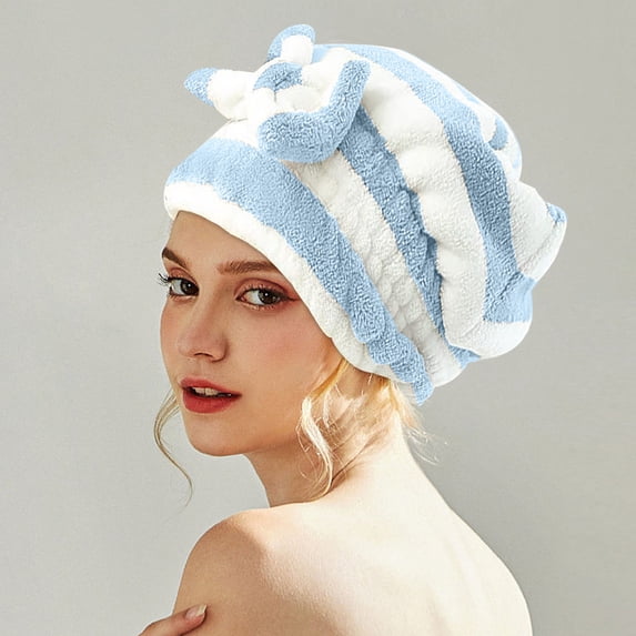 New Super Absorbent Hair Towel Wrap for Wet Hair, Multi Functional Hair Drying Towel Wrap for Shower,Soft Bow Tie Wet Hair Towels Wrap for Women Accessories